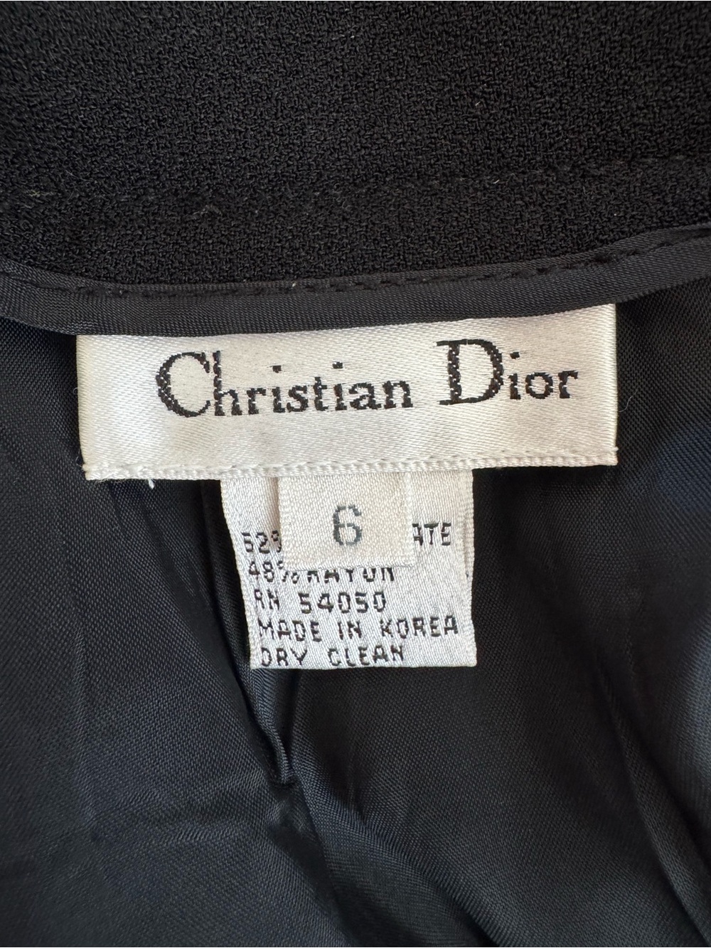 Vintage Black Christian Dior Mini Skirt